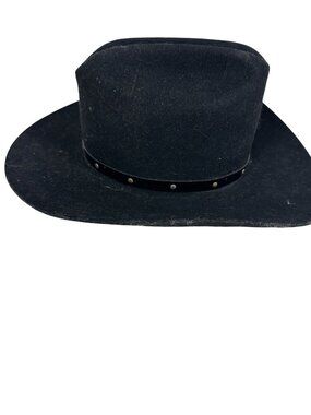 Silver Spur Cattleman Premium Wool Felt Black Cowboy Hat Western-Style Mens